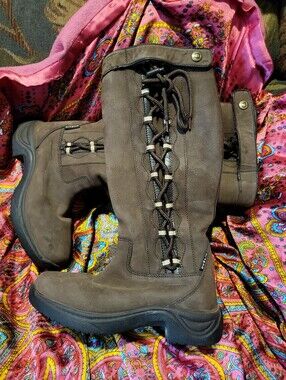 Dublin Pinnacle II Chocolate Brown Leather Riding Boots Women's Size 7.5